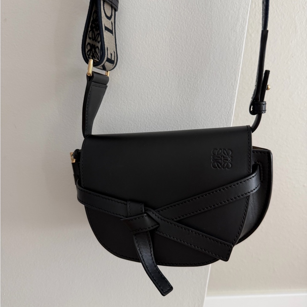 Loewe Black Mini Gate Dual bag with Logo Strap - Picture 2 of 9
